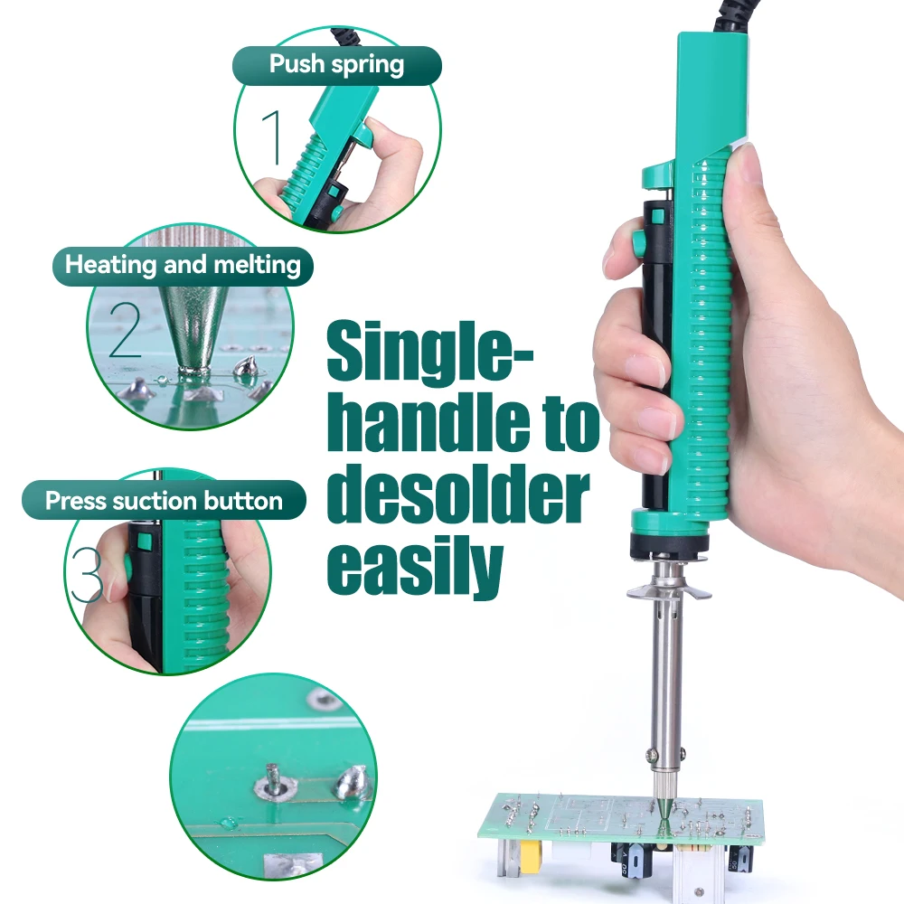 Desoldering Pump Electric Vacuum Station - YIHUA penyedot timah 929D-V, penyolderan elektrik,