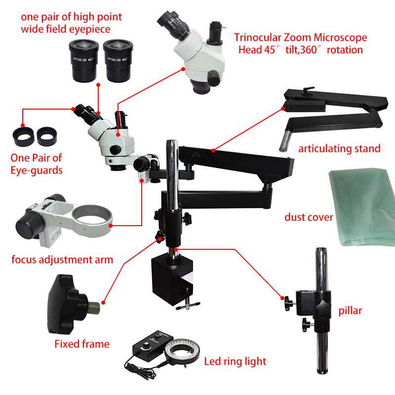 Lengan Artikulasi Fleksibel de - Articulating Arm Boom Stand Microscope ulasan dan harga