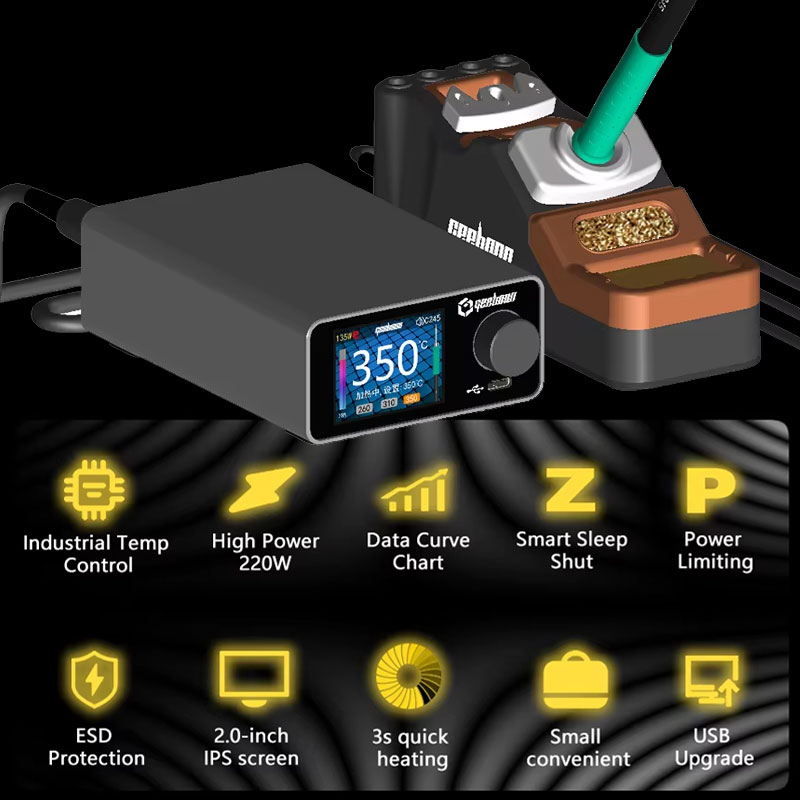 Stasiun Solder Ulang GEEBOON T - C210 Precision Soldering Station ulasan dan harga