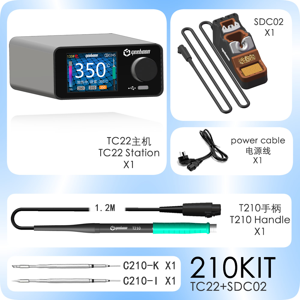 Stasiun Solder Ulang GEEBOON T - C210 Precision Soldering Station ulasan dan harga